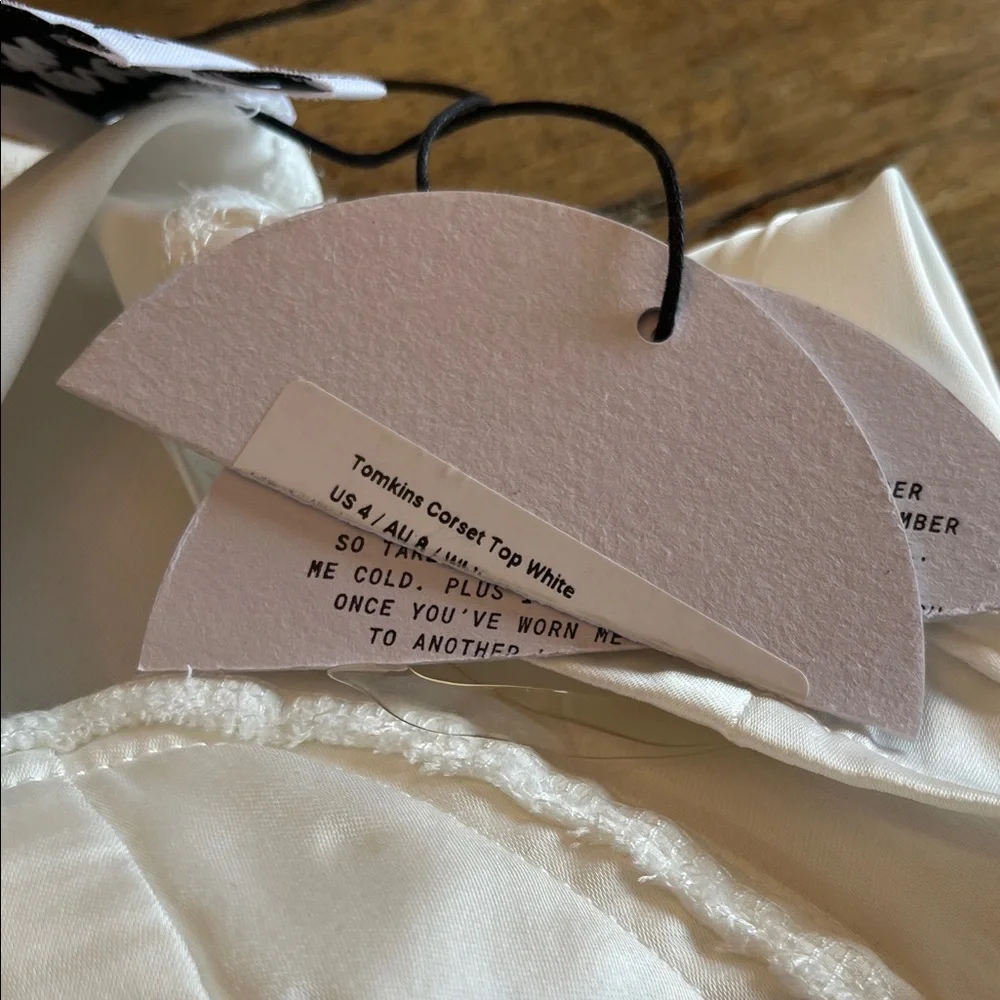 NWT Princess Polly White Satin Corset Crop Top size 4 - Picture 10 of 10